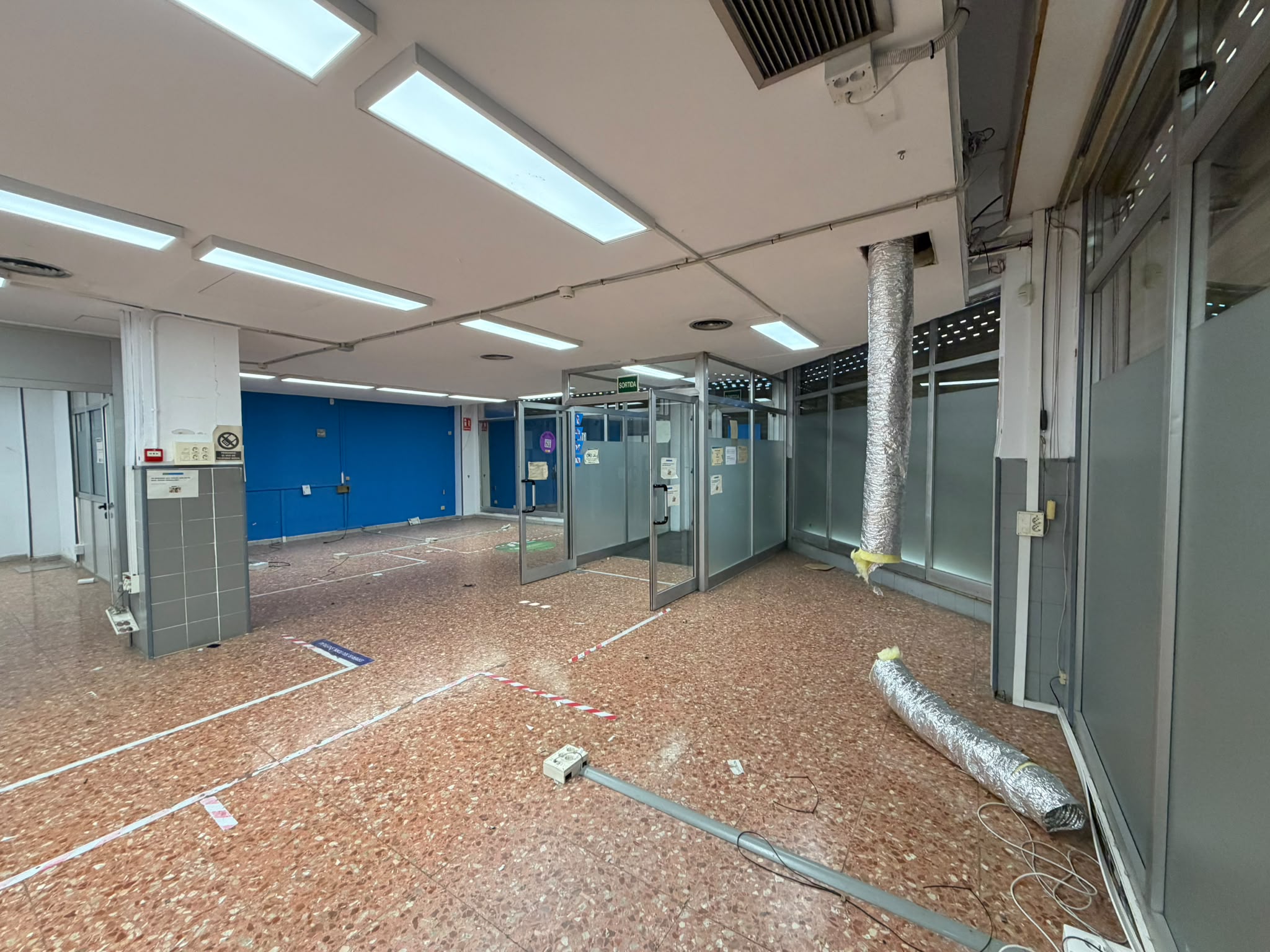 Zona d’accés interior durant les obres